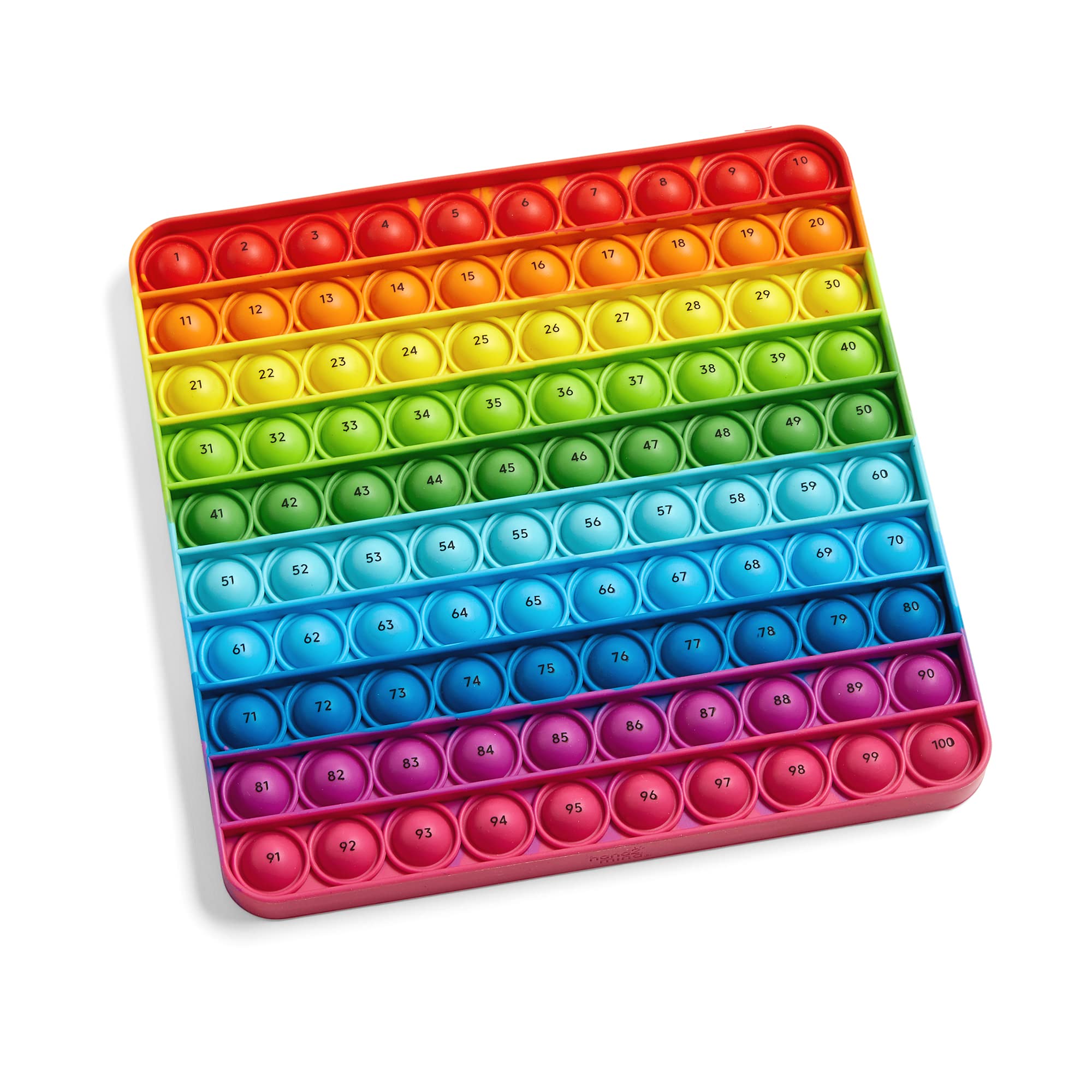 hand2mind Hundred Board Sensory Bubble Popper Pop Fidget Toys for Kids Multiplication Board Math Manipulatives Kindergarten Fine Motor Toys Fidgets for Classroom Calm Down Corner Supplies